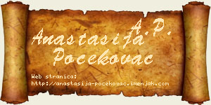 Anastasija Počekovac vizit kartica